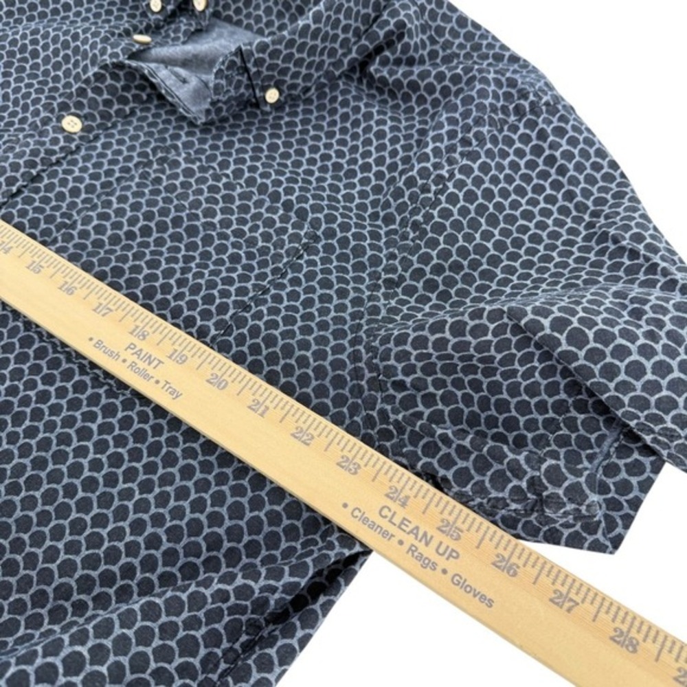 Faherty Shirt Mens XXL Pre-Owned‎ Blue/Gray Geometric Pattern Organic Cotton - Picture 11 of 12